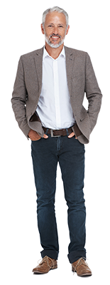 man with hands in pocket